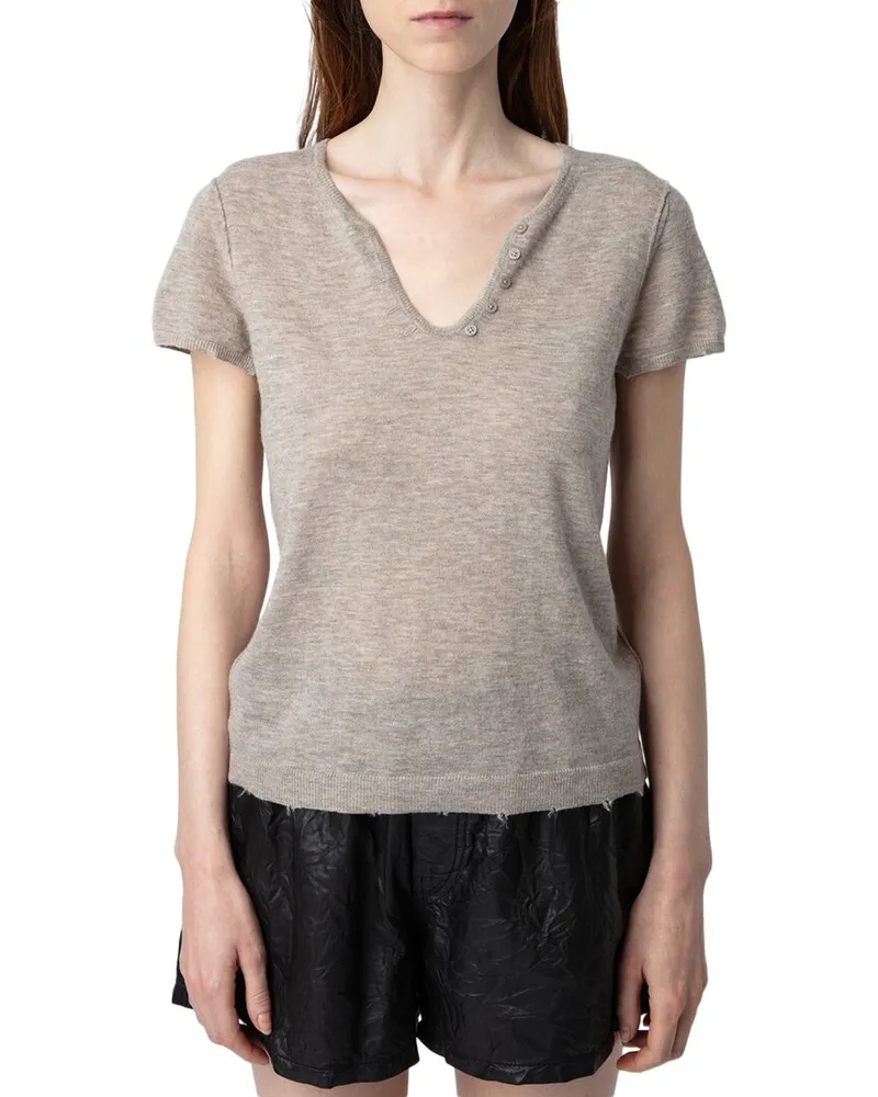 Zadig & Voltaire Celsy Cashmere Sweater Tan