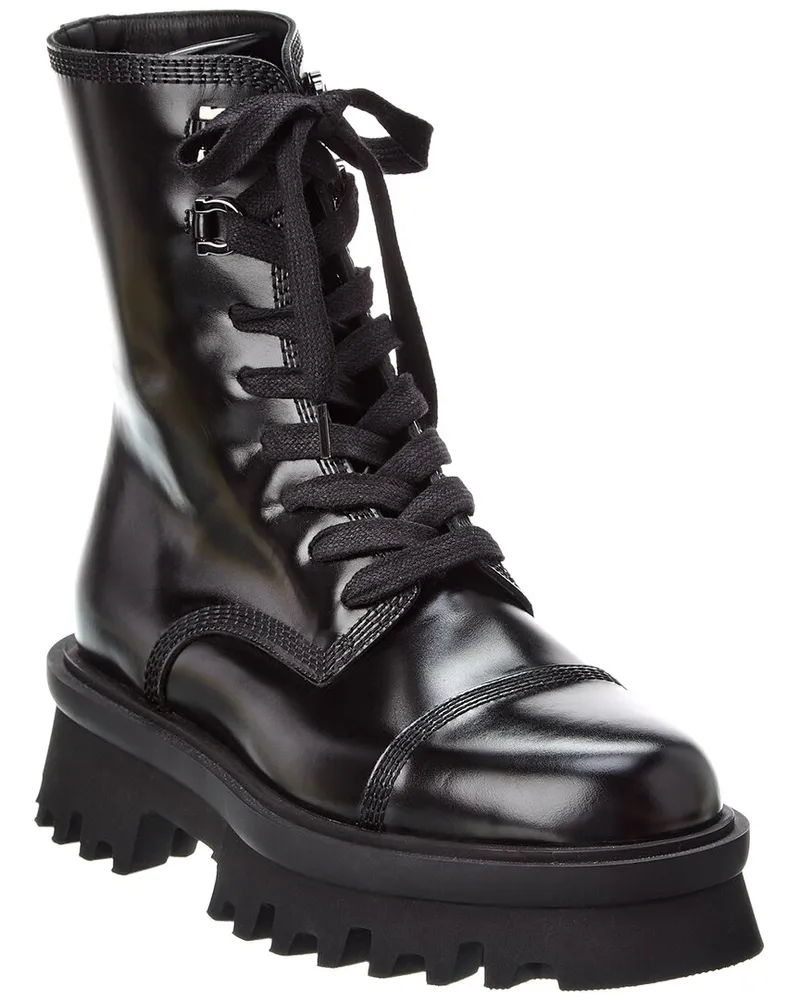 Ferragamo Kira Leather Boot Black