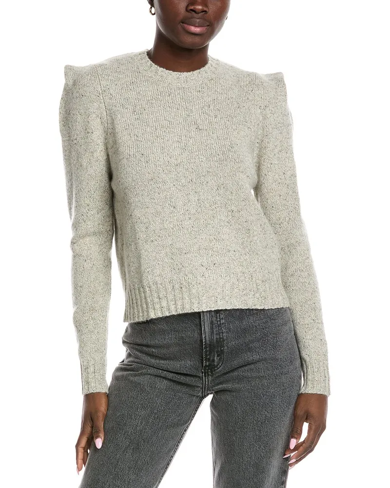 Autumn Cashmere Pleated Cashmere Sweater Grey
