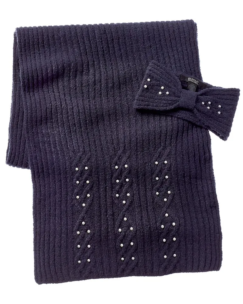 Badgley Mischka Cable-Knit Headband & Scarf Set Nocolor