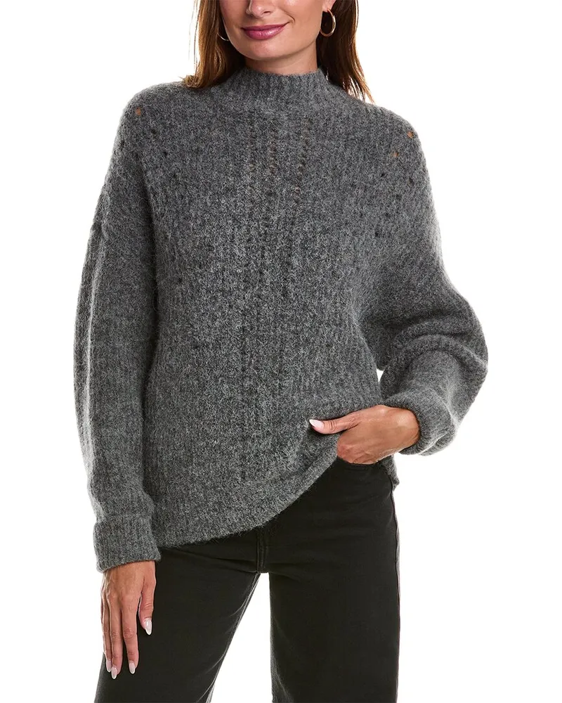 Rebecca Minkoff Caroline Turtleneck Alpaca & Wool-Blend Sweater Grey