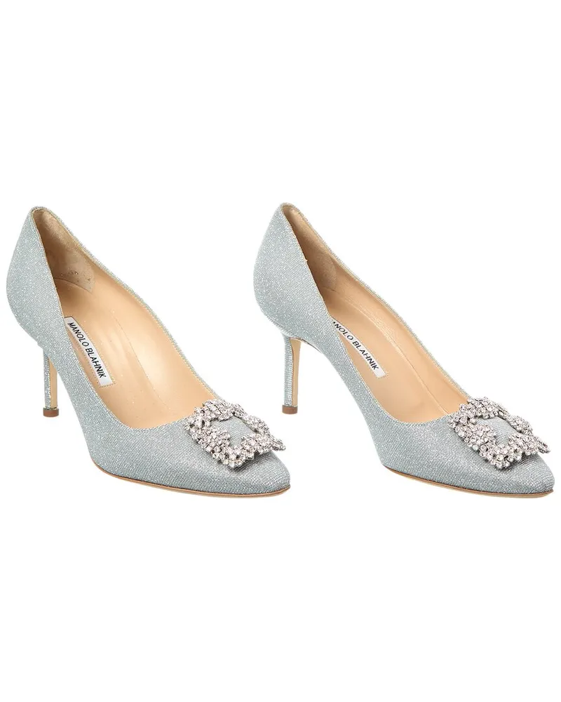 Manolo Blahnik Hangisi 70 Glitter Pump (Authentic Pre-Loved Nocolor