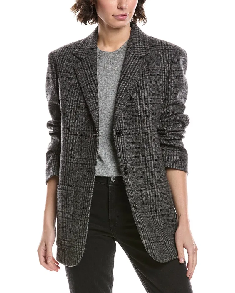 Theory Wool-Blend Jacket Gray