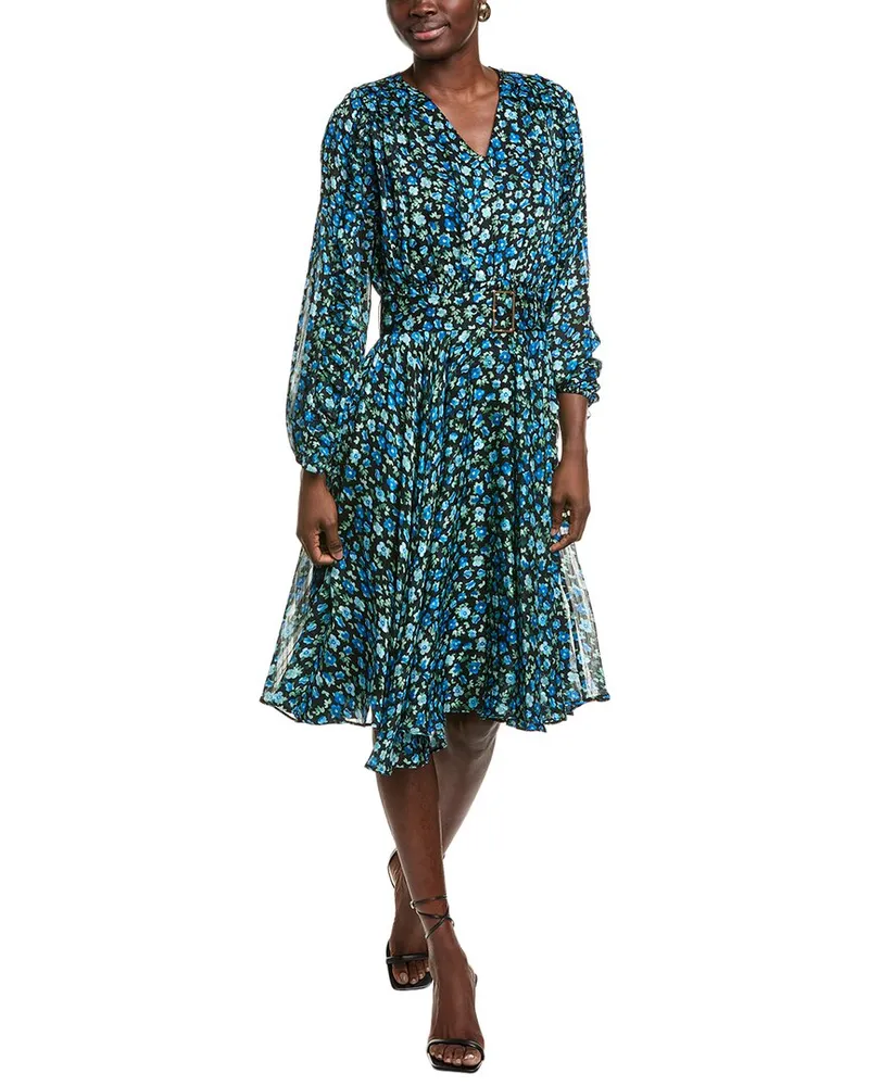 Elie Tahari The Annika Midi Dress Blue