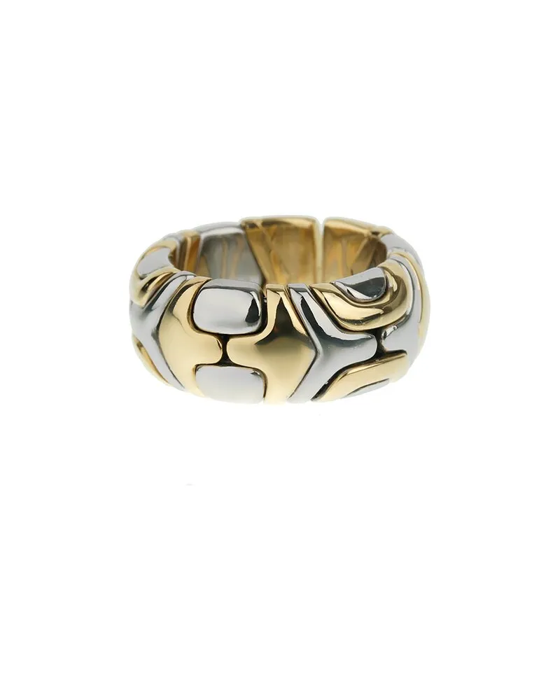Bulgari 18K & Stainless Steel Alveare Ring (Authentic Pre-Loved Nocolor