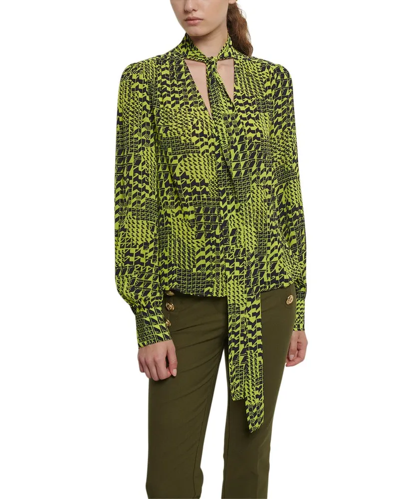Derek Lam Amabel Tie-Neck Blouse Nocolor
