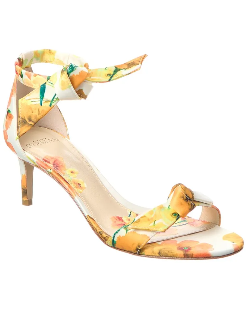 Alexandre Birman Clarita 60 Satin Sandal Yellow