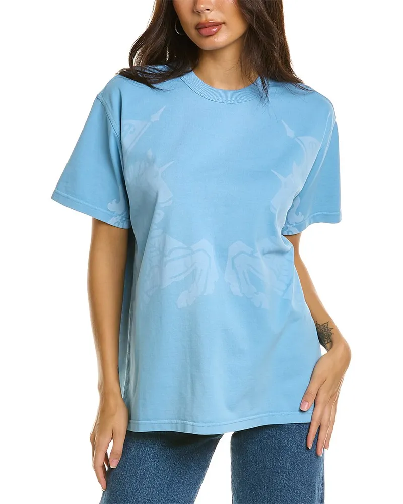 Burberry Oversized T-Shirt Blue