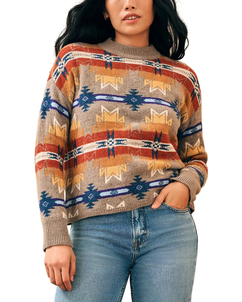 Faherty Wool-Blend Mock Neck Sweater Nocolor