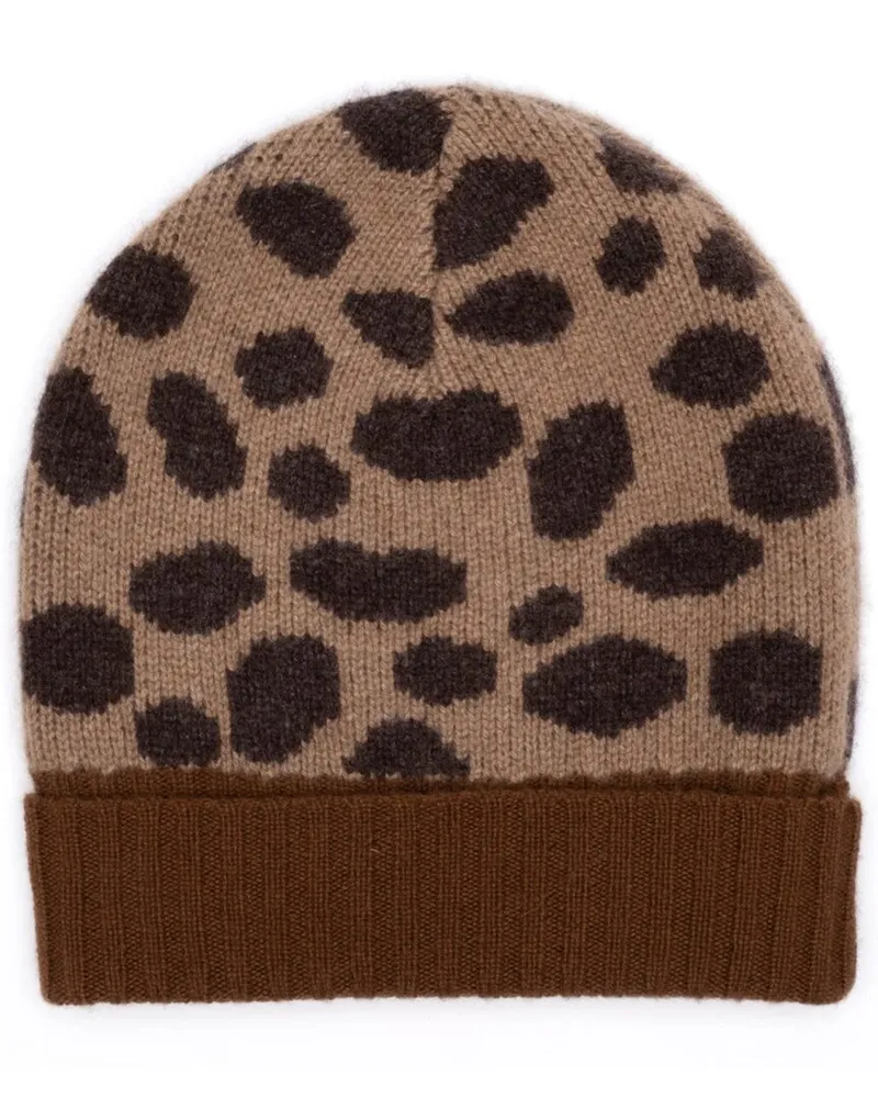 Eugenia Kim Leopard Intarsia Cashmere Hat Nocolor