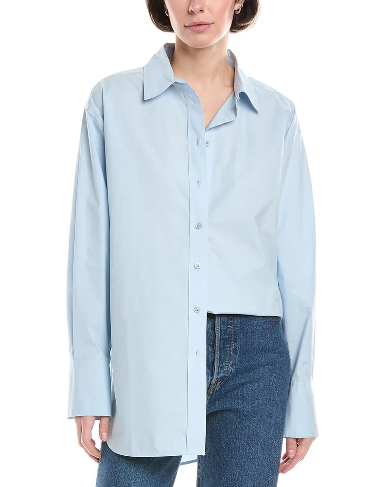Frame Denim The Exaggerated Oversized Shirt Blue