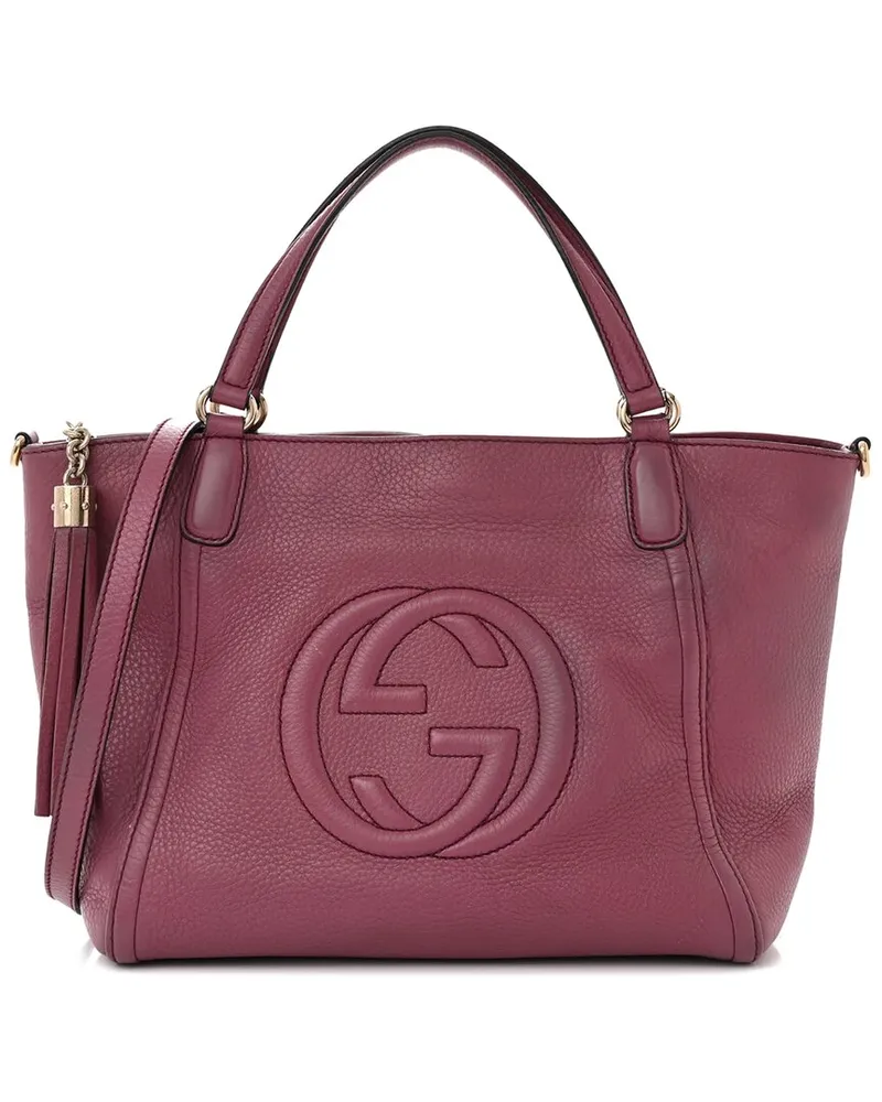 Gucci Peonia Calfskin Leather Small Soho Top Handle Bag (Authentic Pre-Loved Nocolor