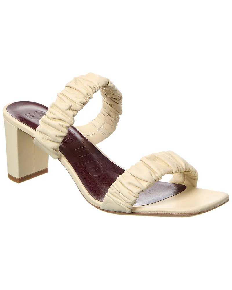 STAUD Frankie Leather Sandal White