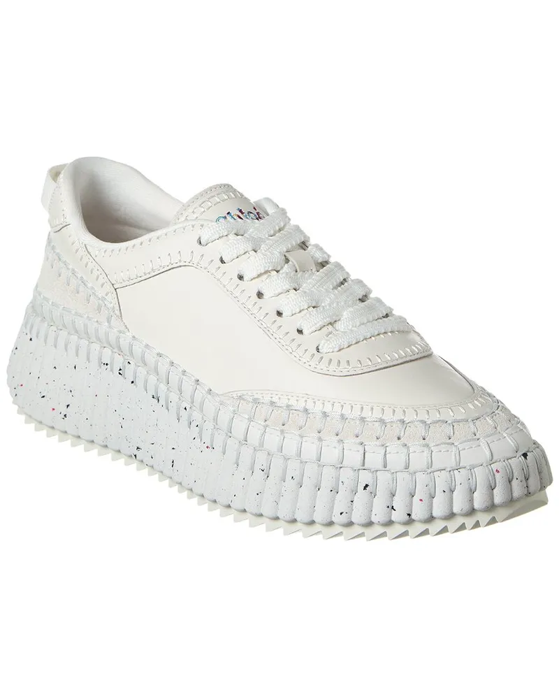 Chloé Chloe Nama Leather Sneaker White