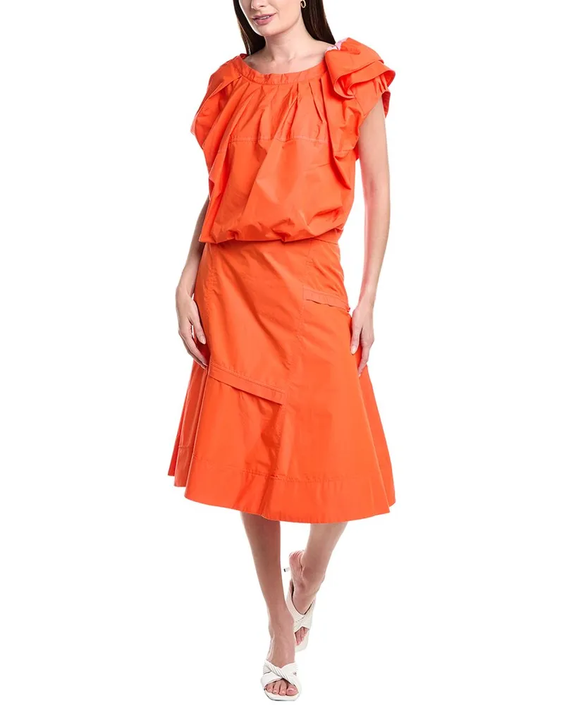 3.1 phillip lim Poplin Midi Dress Red