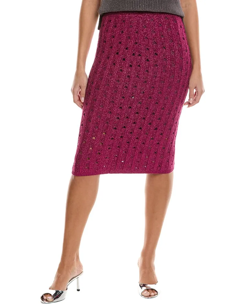 ST. JOHN Crochet Skirt Pink