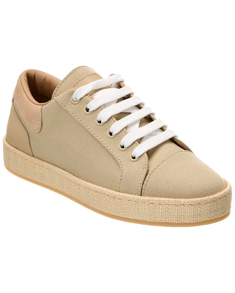 Giuseppe Zanotti GZ/City Canvas & Leather Sneaker Beige