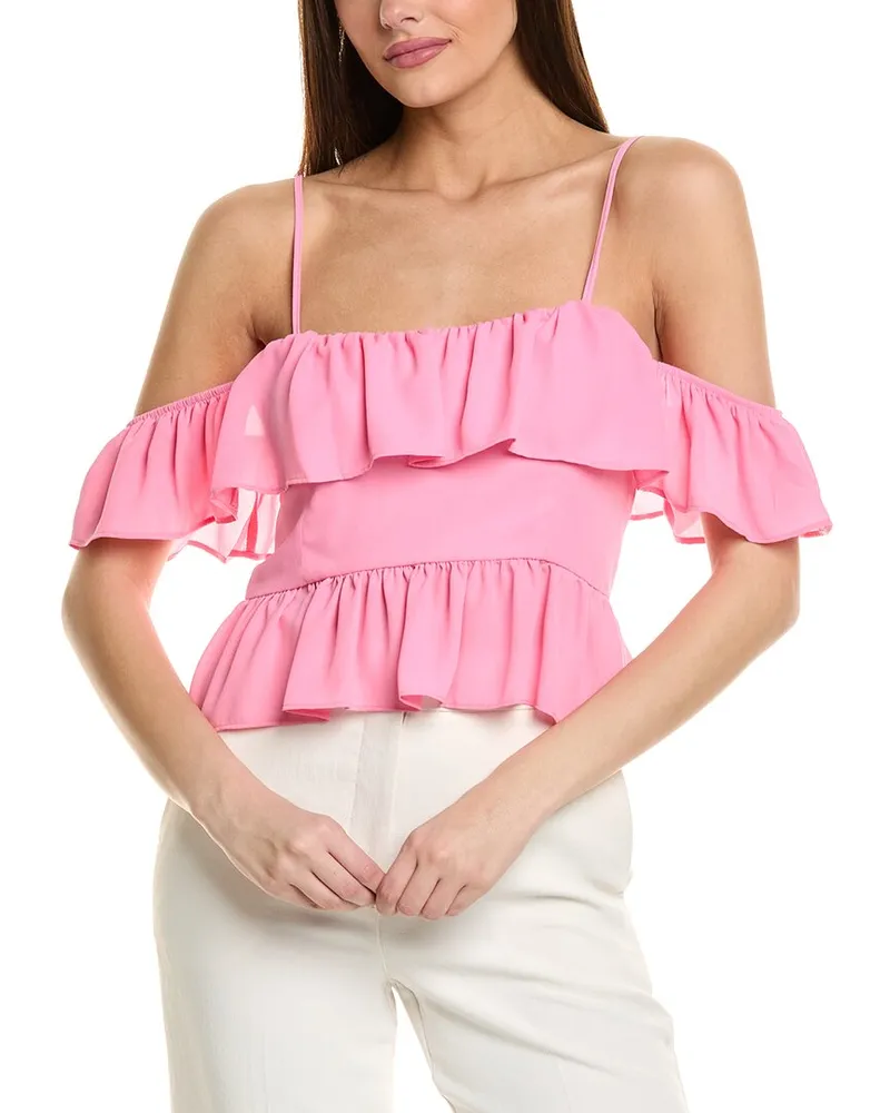 1.STATE Ruffle Top Pink