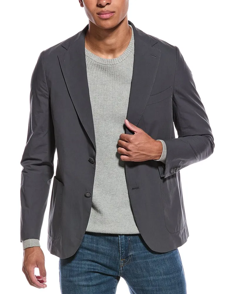 Officine Generale Arthus Poplin Jacket Blue
