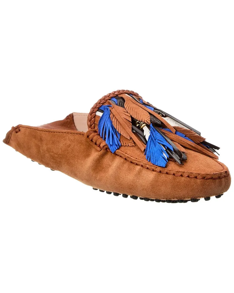 TOD'S Suede Mule Brown