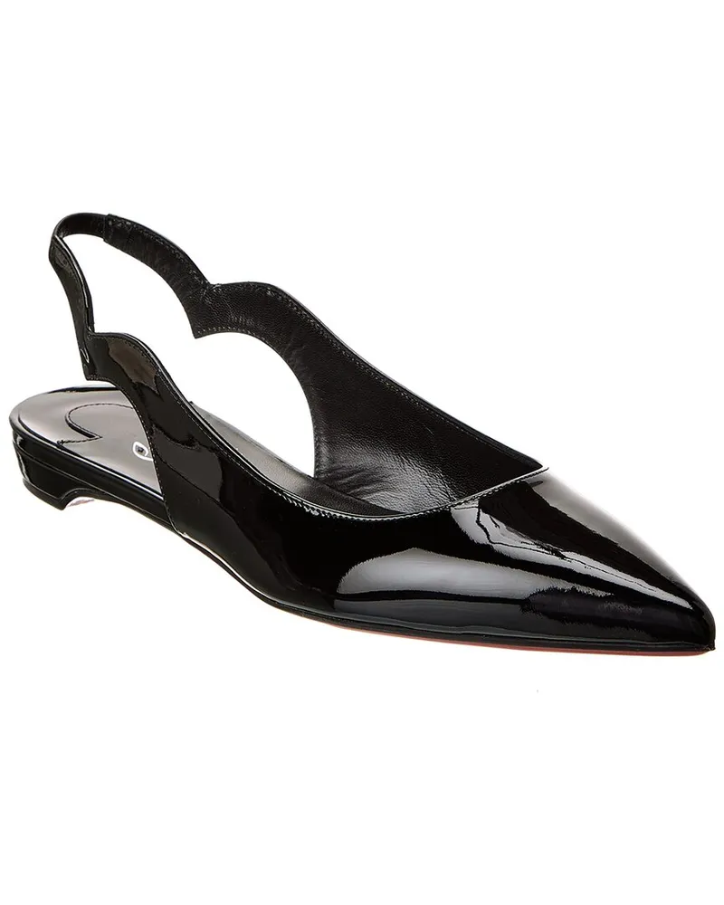 Christian Louboutin Hot Chickita Patent Slingback Flat Black