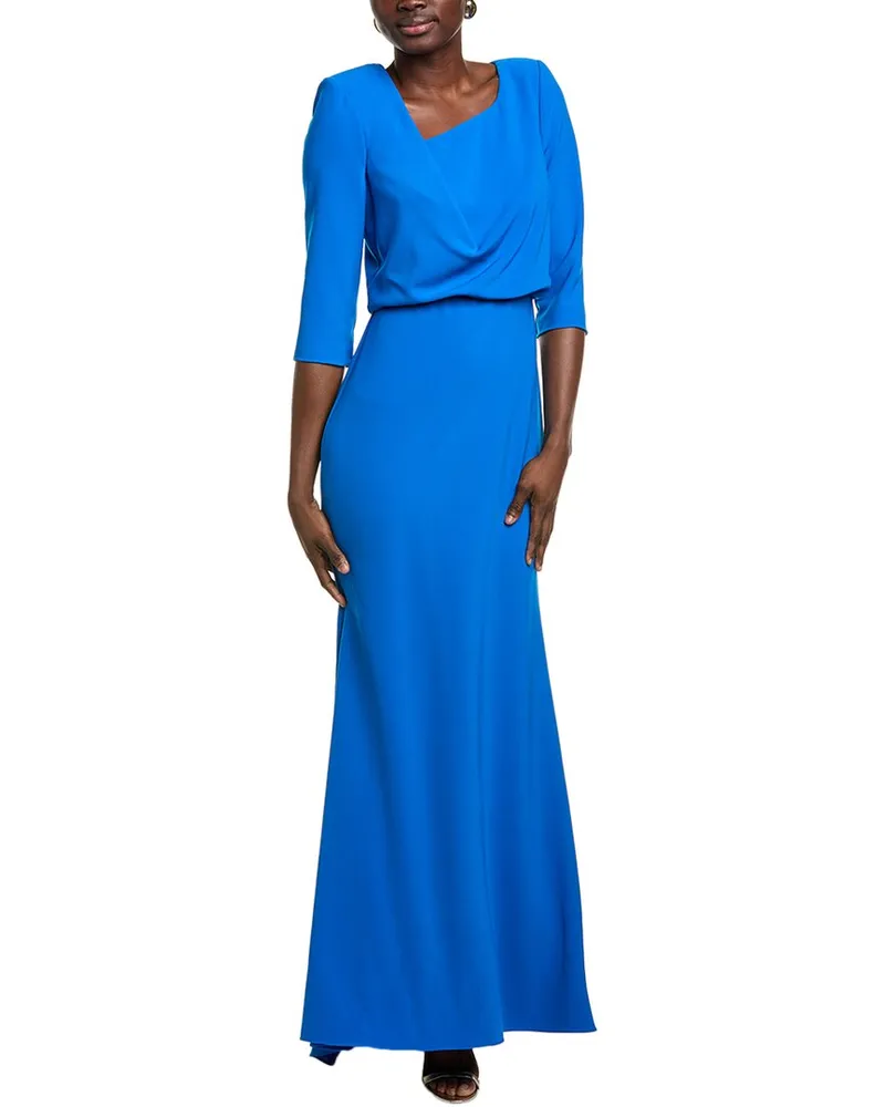 Badgley Mischka Blouson Gown Blue