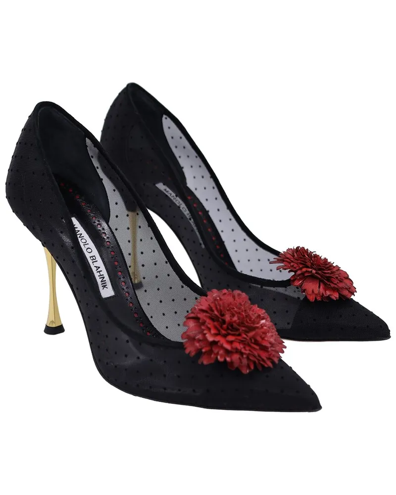 Manolo Blahnik Women's Canvas Sohemias 105 Pointed-Toe Pump (Authentic Pre-  Loved Nocolor