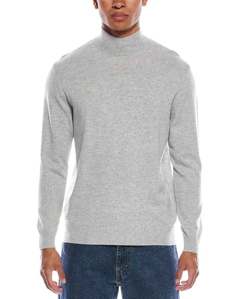 N.Peal Mayfair Cashmere Turtleneck Sweater Grey