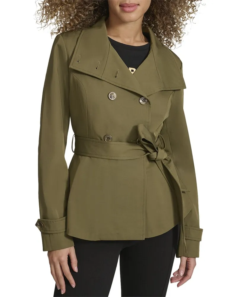 Karl Lagerfeld Peplum Trench Coat Nocolor