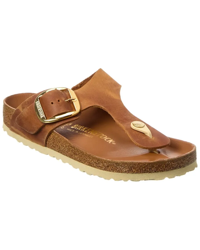 Birkenstock Gizeh Big Buckle Leather Sandal Brown