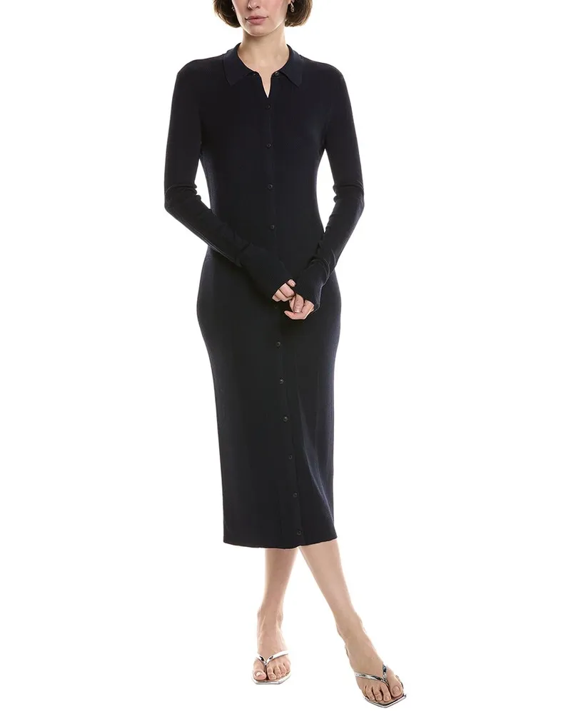 Rag & Bone Pacey Button-Down Midi Dress Blue