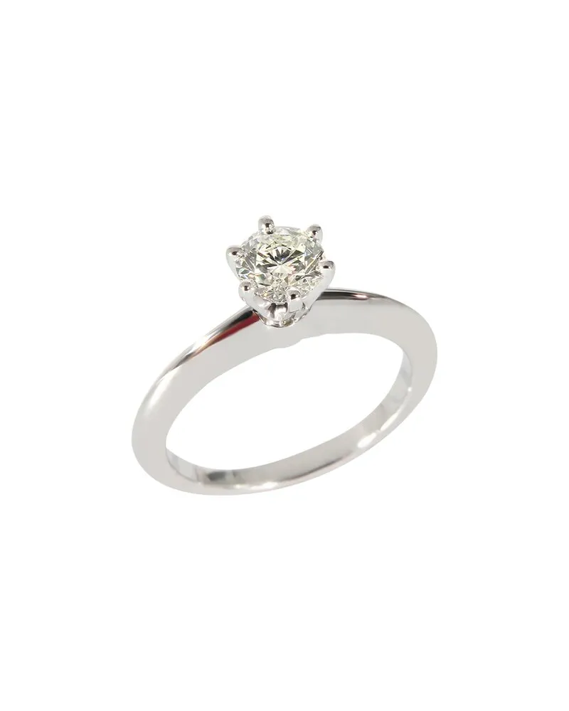 Tiffany & Co. Tiffany Setting Platinum Diamond Engagement Ring (Authentic Pre-Loved Nocolor