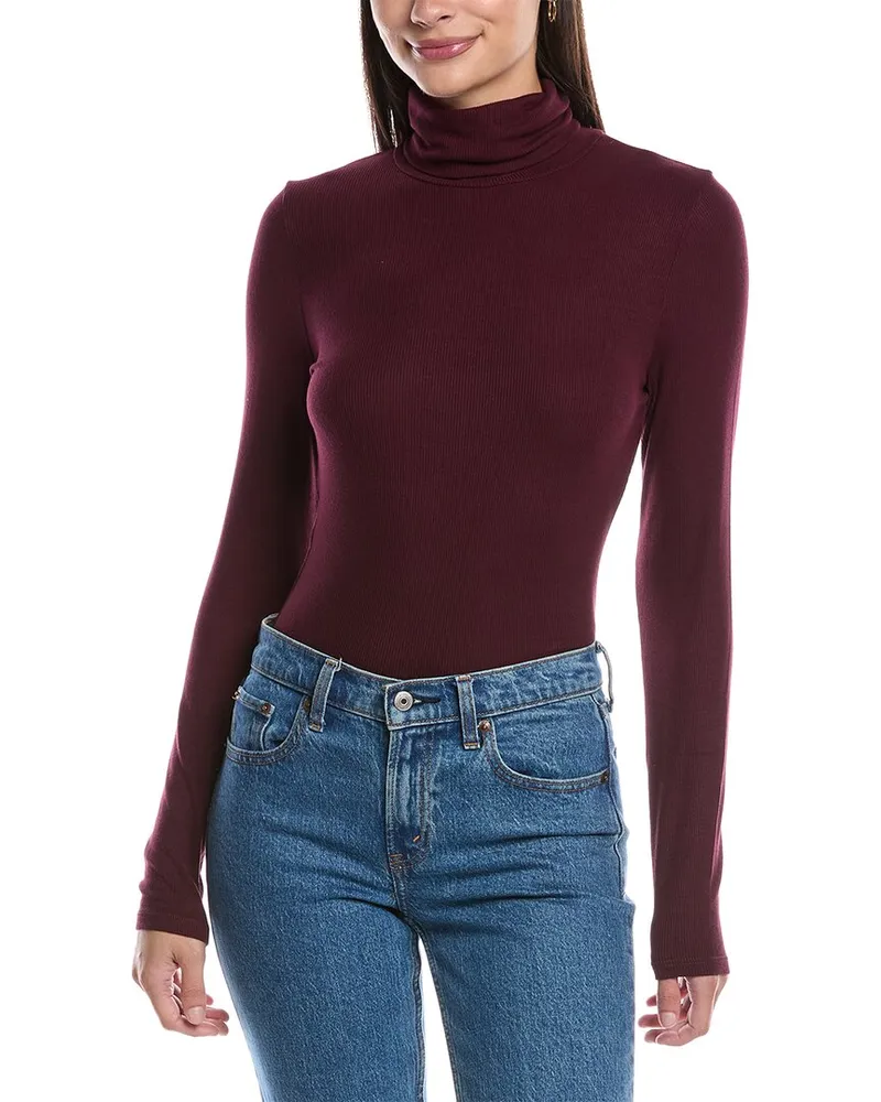 Michael Stars Gail Turtleneck Top Brown