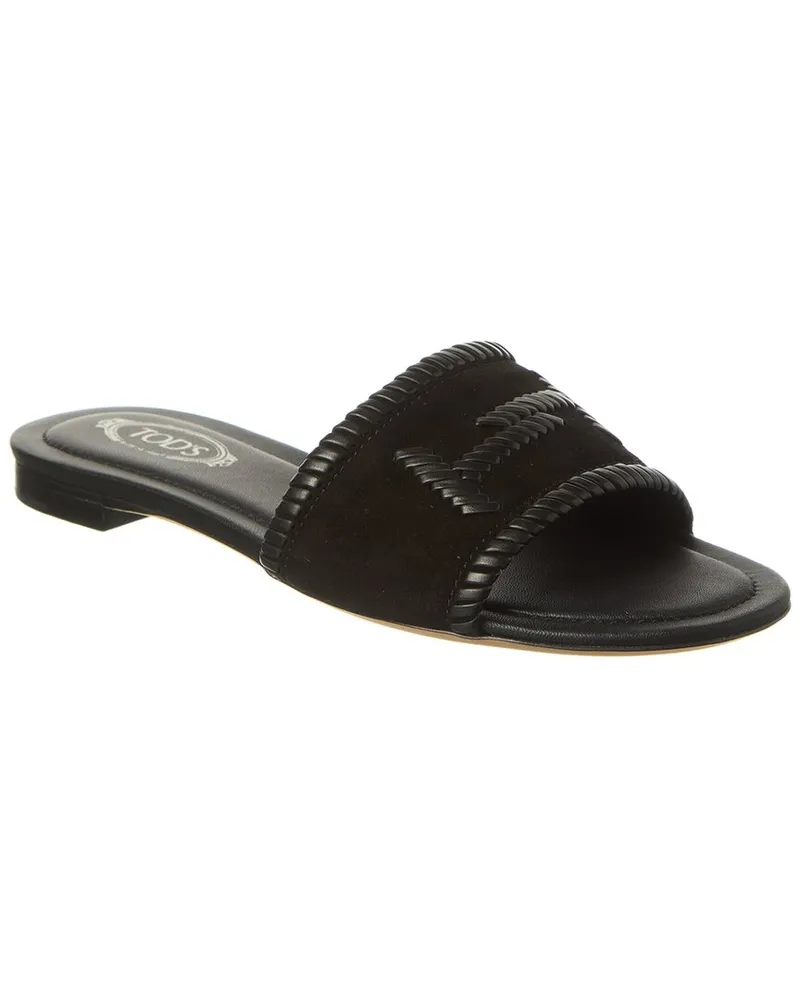 TOD'S TOD’s Suede & Leather Sandal Black