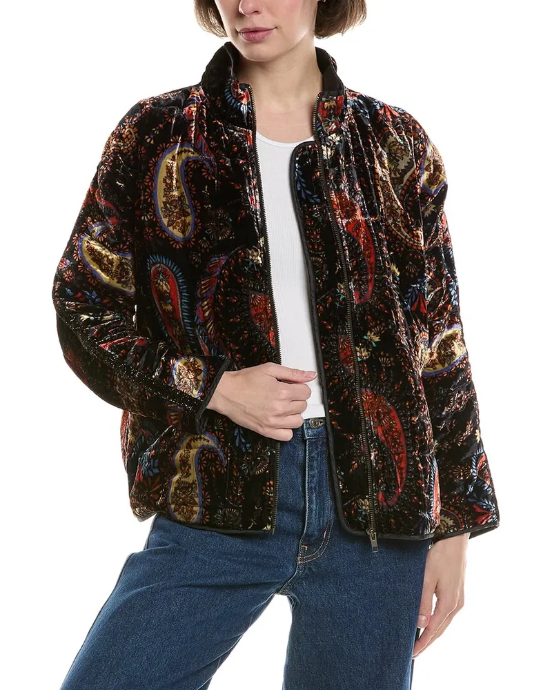 Johnny Was Dolman Quilted Silk-Blend Jacket Nocolor