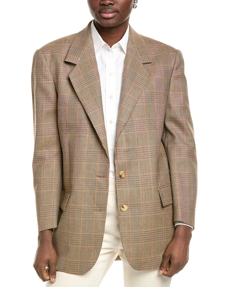 Michael Kors Collection Mattie Wool Blazer Brown
