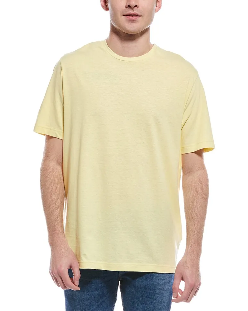 Paul Smith Regular Fit Linen-Blend T-Shirt Yellow