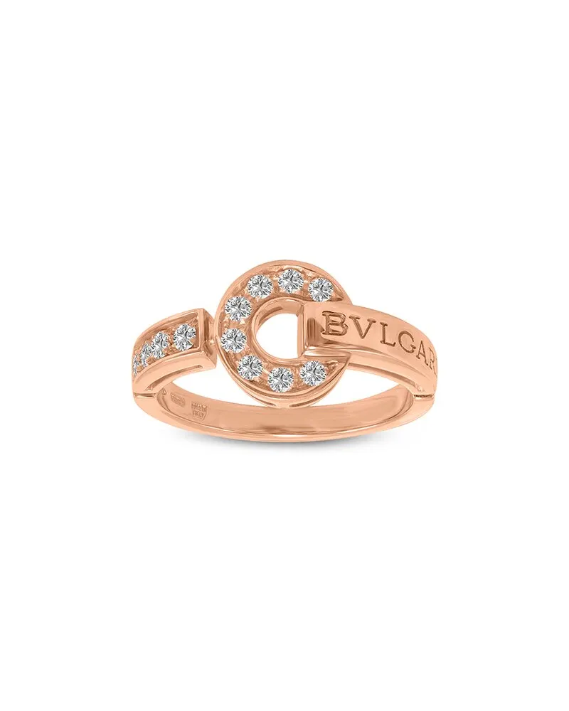 Bulgari 18K Rose Gold 0.12 ct. tw. Diamond Ring Nocolor