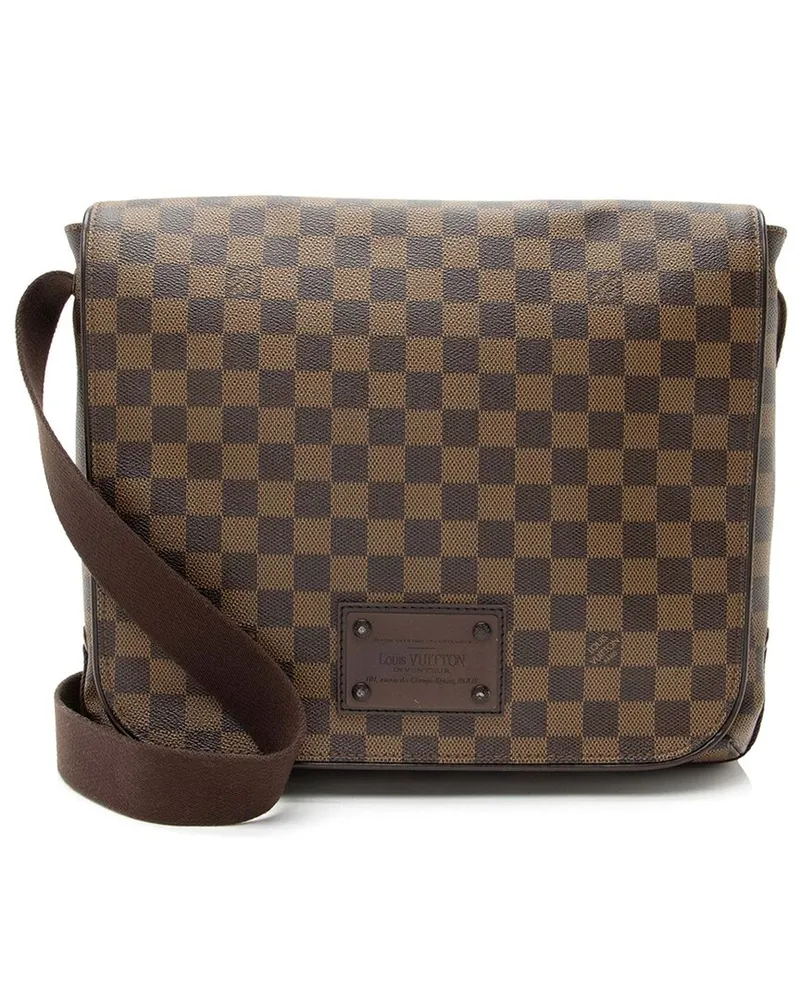 Louis Vuitton Brown Damier Ebene Brooklyn MM (Authentic Pre-Loved Nocolor