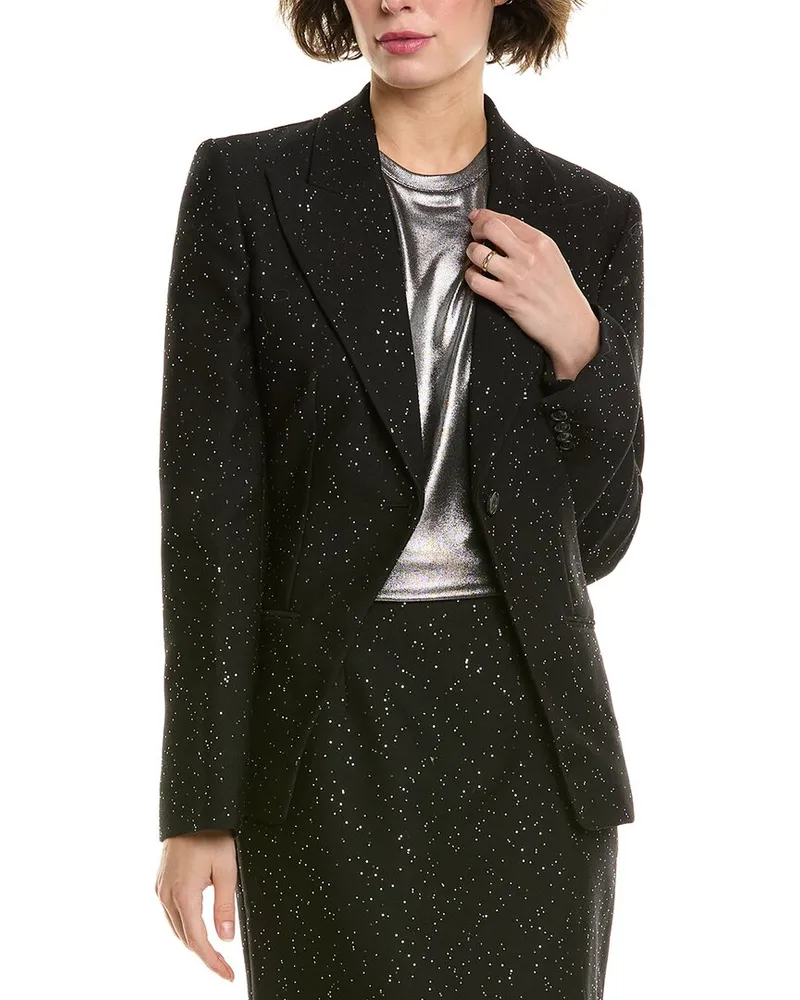 Michael Kors Sequin Wool Blazer Black