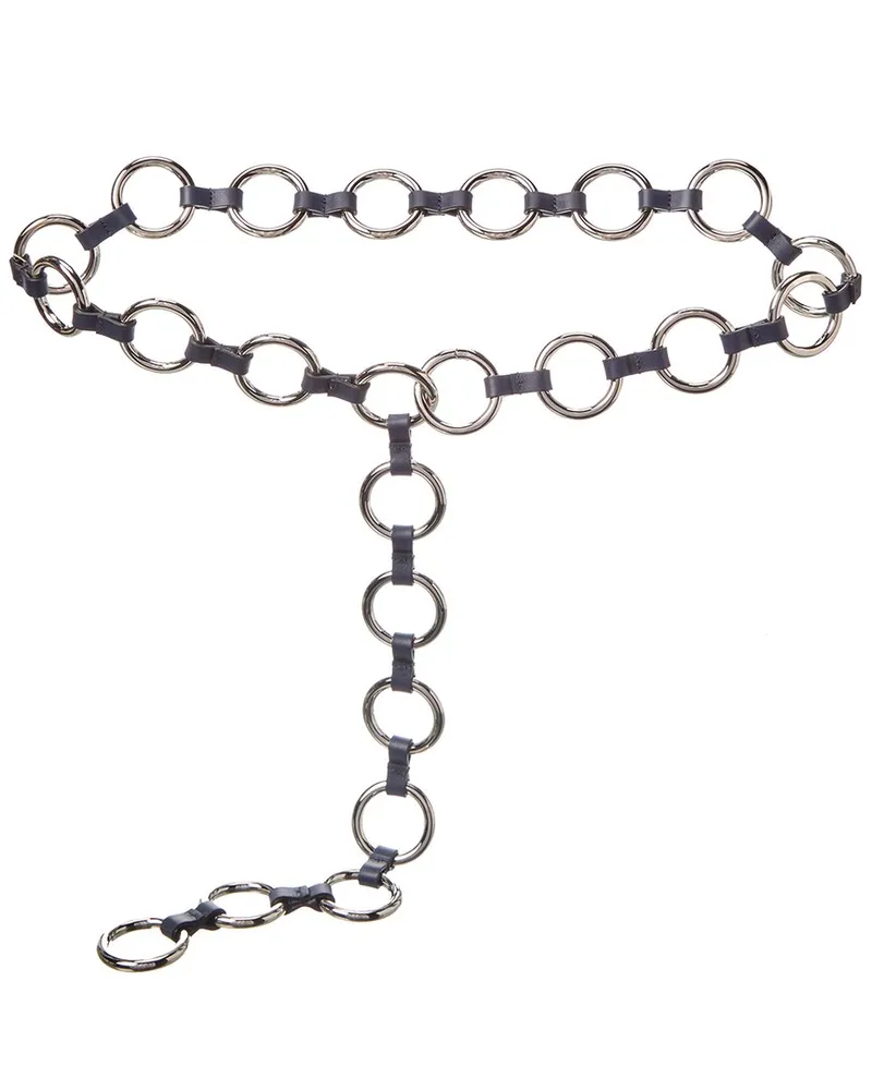 Michael Kors Marisa Metal & Leather Belt Nocolor