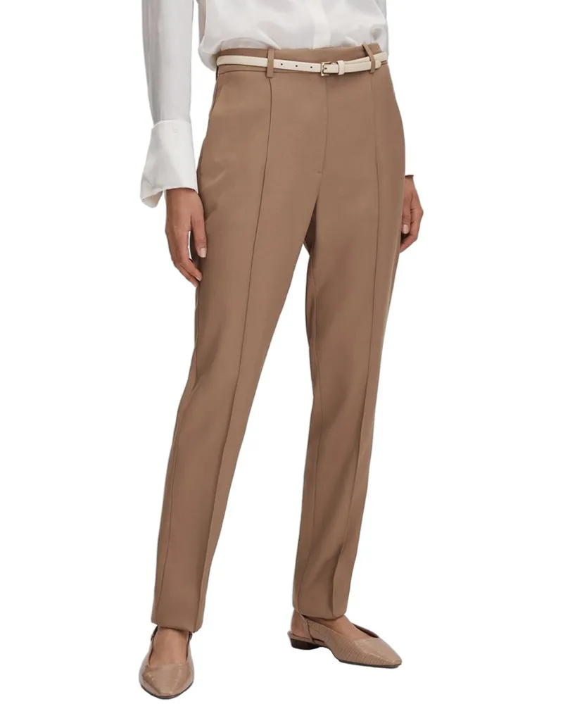 Reiss Wren Slim Leg Trouser Brown