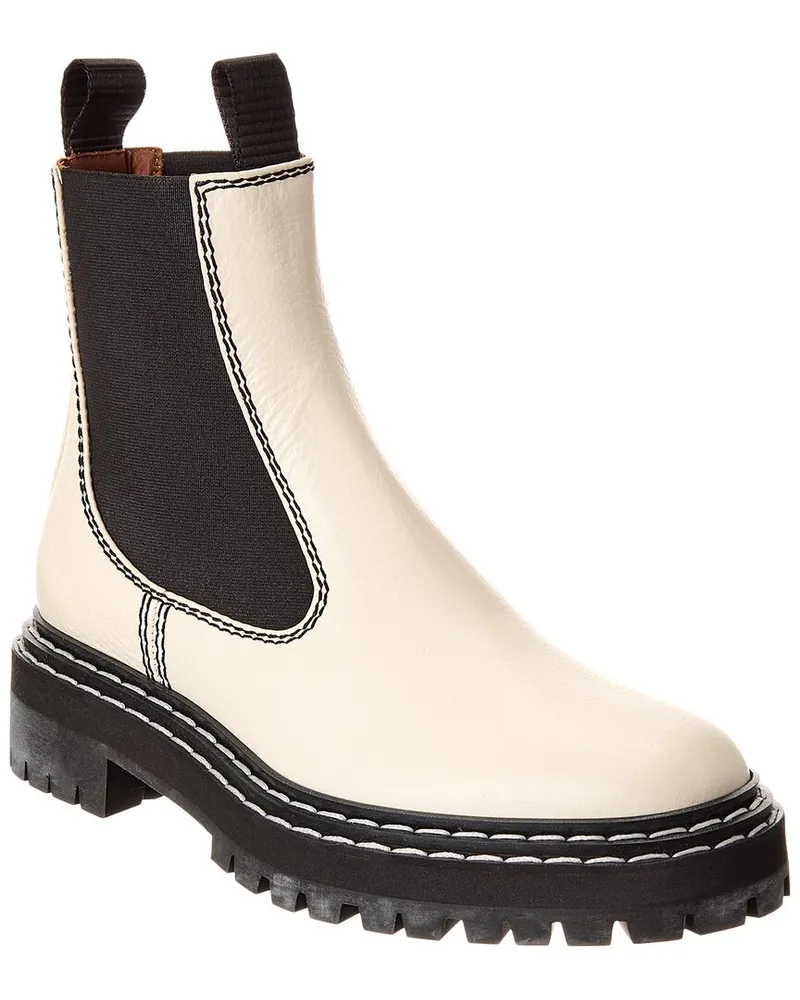 Proenza Schouler Leather Chelsea Boot White