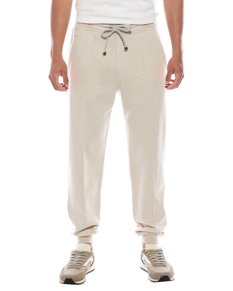 Brunello Cucinelli Cashmere-Blend Gym Pant Nocolor