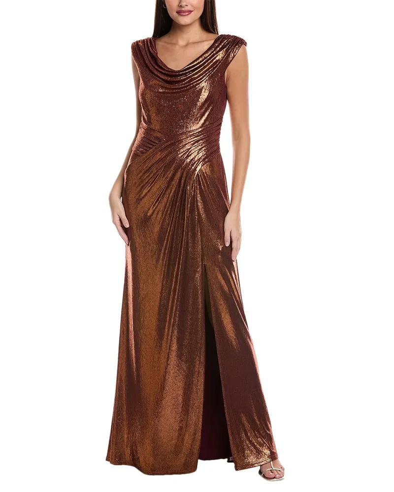 Tadashi Shoji Metallic Gown Metallic