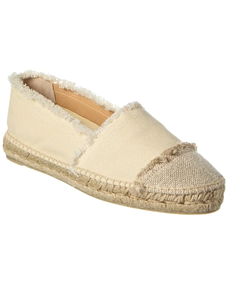 Castañer Kampala Frayed Canvas Espadrille Beige