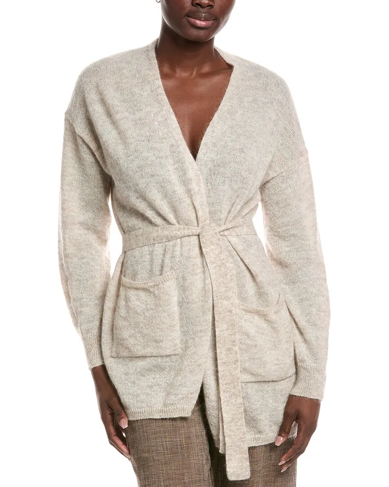 Max Mara Visino Mohair-Blend Cardigan Tan