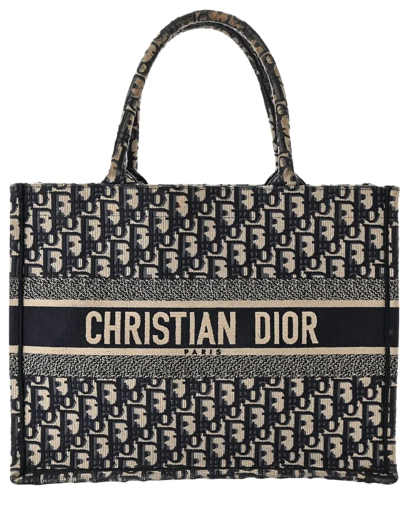 Dior Blue Oblique Canvas Oblique Medium Book Tote (Authentic Pre-Loved Nocolor