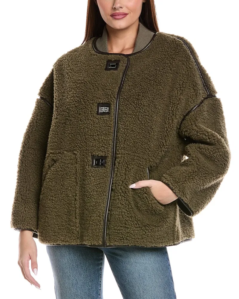 ba&sh Manteau Maury Coat Green