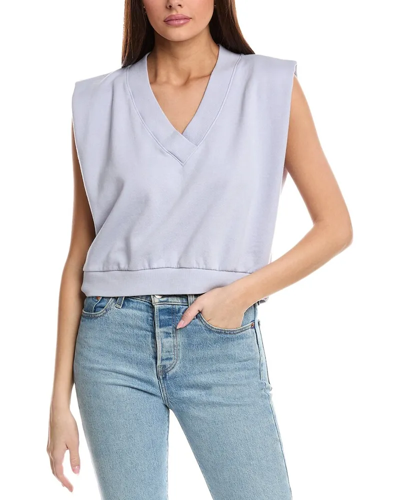 SUNDRY Sleeveless Sweatshirt Blue